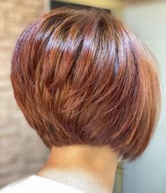 Inverted Short Bob Hairstyles, Medium Stacked Haircuts, Crown Layers, Copper Bob, Stacked Inverted Bob, Stacked Bob Haircuts, Short Stacked Haircuts