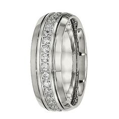 men's wedding band with princess cut diamonds