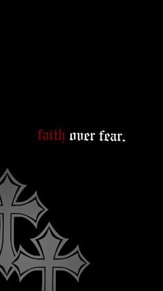 a black background with the words faith under fear