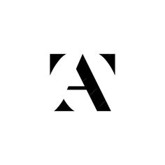 black and white logo design with the letter'a'in the bottom right corner