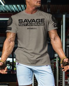 Savage Not Average Workout T-Shirt, Funny Gym Shirts, Lifting T-Shirt, Deadlift Branded Crew Neck Workout T-shirt, Savage Not Average, Powerlifting Shirts, Gym Shirts Mens, Weightlifting Shirts, Funny Gym Shirts, Fitness Top, Funny Gym, Mens Workout Shirts