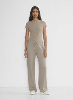 HOMESTRETCH™ PANT Athleta Work Outfits, Effortless Pants Aritzia Outfit, Aritzia Loungewear, Aritzia Outfit, Ribbed Pants, Wardrobe Wishlist, Aritzia Pants, 2024 Christmas, Sweater Sale