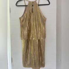 Never Worn Color True Gold Dresses Gold, Gold Dress, Sleeveless Dress, Mini Dress, Womens Dresses, Women Shopping, Dresses, Gold, Color