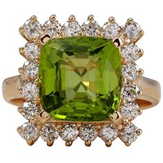 5.30 Carats Natural Very Nice Looking Peridot and Diamond 14K Solid Yellow Gold Ring Total Natural Cushion Cut Peridot Weight is: Approx. 4.50 Carats Peridot Measures: Approx. 8.00 x 8.00mm Natural Round Diamonds Weight: Approx. 0.80 Carats (color G-H / Clarity SI1-SI2) Ring size: 7 (we offer free re-sizing upon request) Ring total weight: 5.8 grams Disclaimer: all weights, measurements and colors are approximate and may vary slightly from the listed dimensions or as seen in the image. All pictu Wedding Art Deco, Wedding Ring For Her, Promise Ring Gift, Etsy Gold Ring, Birthday Ring, Peridot Ring, Solid Gold Rings, Wedding Art, Rings For Girls