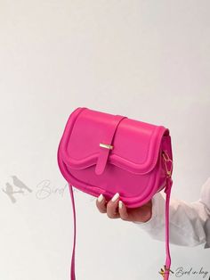 Bird in Bag - Neon Pink Saddle Bag Pink Saddle, Hot Pink Bag, Neon Bag, Circle Bag, Fancy Bags, Pink Collar, Saddle Bag, Bird In Bag, Contemporary Fashion