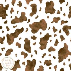 a brown and white cow print pattern