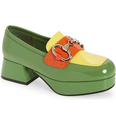 Free shipping and returns on Jeffrey Campbell Student Platform Loafer (Women) at Nordstrom.com. Bit hardware gleams atop an updated loafer featuring a platform sole and block heel. Fashion Tiktok, Jeffrey Campbell, Loafers, Nordstrom, Green