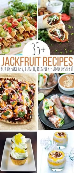 the cover of 35 + jackfruit recipes for breakfast, lunch, dinner and dessert