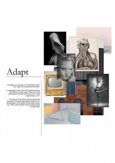 an advertisement with many different pictures and words on it, including the word'adapt '