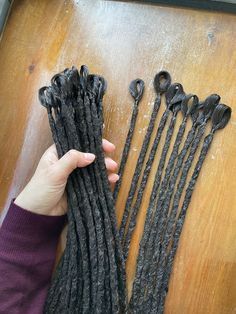 Ready To Ship SE synthetic dread extensions festival hair brown dreadlocks temporary crochet locs fake dreads for straight hair Choose your quantity (25 Se shown in photos) Natural looking crochet dreads  thickness: 0.6-0.8 mm (thickness of a pencil, my personal preference)  One color dreads dark brown (#4) length: 65 cm (approx. 25 inches)  weight: 6 grams per dread Indicate me if you would like some decorations  Beads (metallic, wooden, acrylic, plastic), charms and threads. Jewels is free fro Festival Dreadlocks, Color Dreads, Brown Dreadlocks, Boho Dreads, Synthetic Dreadlocks Extensions, Faux Dreads, Crochet Locs, Plastic Charms, Dreadlocks Extensions