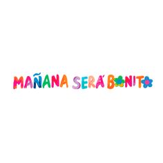 the word manana sea bants written in multicolored letters on a white background