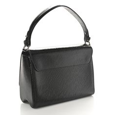 This is an authentic LOUIS VUITTON Electric Epi Twist Shoulder Bag MM in Black. This stylish waist-length cross-body shoulder bag is crafted of textured epi leather in black. The bag features a silver chain shoulder strap with a leather shoulder strap linked to the top of the bag and a bold shiny silver XL on the facing flap. This opens to a black microfiber interior with a small patch pocket. Black Louis Vuitton, Louis Vuitton Crossbody Bag, Louis Vuitton Crossbody, Louis Vuitton Empreinte, Louis Vuitton Vernis, Embroidered Monogram, Louis Vuitton Shoulder Bag, Wallet Chain, Louis Vuitton Twist Bag