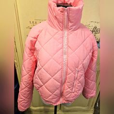 This Bright Pink Jacket Is Nwot. It Will Be A Beautiful Sprung Coat Or Even Winter, Depending On Your Location!! The High Collar Provides That Extra Warmth For These Chilly And Windy Days ,But It Also Adds Just The Right Touch For Style!! Quilted Puffer Jacket, White Birch, Windy Day, Pink Jacket, Black Label, High Collar, Puffer Jacket, Bright Pink, Puffer