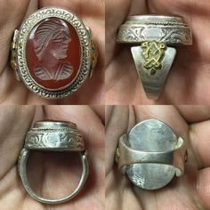 Very Beautiful Old carnelain Agate gate Intaglio Human Face Engraved Ancient solid Gold Gilding silver Ring 1-Dear valued customers Please Feel Free to contact me With Any Question Or Requests 2- I hope you like Find Something you like in My shop 3- If you want custom order from an item if you want lot please contact me 3- I ship worldwide I will send the order with 1 or 2 business days from the purchasing date to the address of the customer in etsy 4- All packages will Ship Via Thailand Rigeste Luxury Green Intaglio Rings, Victorian Oval Intaglio Rings, Antique Silver Intaglio Ring, Luxury Ancient Style Intaglio Ring, Antique Agate Intaglio Jewelry, Human Face, Gold Gilding, Little Gifts, Band Rings