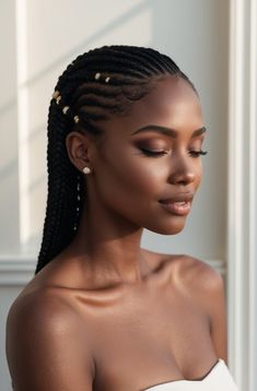 Cornrow Ponytail Hairstyles, Cornrow Ponytail Styles, Cornrow Ideas, Half Cornrows, Women Cornrows, Side Cornrows, Cornrow Ponytail, Cornrows Braids For Black Women, Cornrow Braids