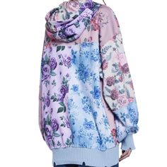 This Is A Floral Sweatshirt Jacket. The Above Picture Shows How It Looks And I Have It Still In Original Packing And Never Been Worn. Size: L (Oversized Fit) Never Been Worn (New) Fast Shipper Make An Offer Oversized Purple Sweatshirt With Drawstring Hood, Oversized Purple Hoodie For Fall, Oversized Long Sleeve Purple Hoodie, Oversized Purple Hoodie With Long Sleeves, Oversized Purple Sweatshirt Hoodie, Oversized Purple Long Sleeve Hoodie, Purple Long Sleeve Sweatshirt For Spring, Purple Cotton Hoodie Outerwear, Lavender Long Sleeve Sweatshirt For Spring