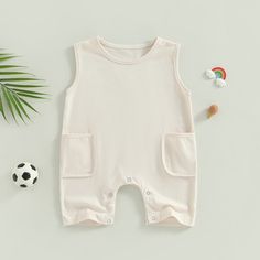 Includes: Romper Material: Cotton Blend Gender: Boys Pattern: Solid Sleeve Length: Sleeveless Summary: Baby Toddler Boys Sleeveless Solid Pocket Romper Sleeveless Tank Top For Playtime In Spring, Summer Tank Top For Playtime, Cute Sleeveless Tank Top For Playtime, Summer Sleeveless Tank Top For Playtime, Sleeveless Cotton Tank Top For Playwear, Cute Cotton Sleeveless Vest, Casual Sleeveless Tank Top For Playtime, Cute Sleeveless Cotton Vest, Casual Sleeveless Tank Top For Play