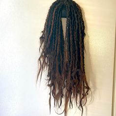 Beautiful Pre-Worn Custom Set Of 33 Double Ended, Shades Of Brown, Wavy, Wispy Ended, Wool Dreadlock Braid-In Extensions. Lilithlocs Creates Amazing Wool Dreadlocks. These Have Been Worn For A Few Months And Washed At Least 4 Times. There Are Some Signs Of Wear And A Few Fuzzies/Lint. This Is A Fantastic Opportunity To Try Out Lilithlocs Quality At A Reduced Rate. If You’re Wondering Why I’m Selling These Beauties- I Made The Leap To Real Dreads And Don’t Need All Of My Braid-Ins Anymore. Wool Dreadlocks, Braids With Extensions, Shades Of Brown, Womens Hairstyles, Dreadlocks, Braids, Shades, Wool, Signs