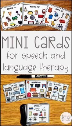 mini cards for speech and language therapy