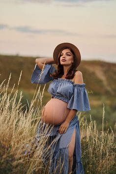 Two piece   blue maternity  dress for photo shoot  - boho maternity gown with  off the shoulder flutter sleeves top and floor length skirt - Flora dress is a bump friendly and it also fits  non maternity clients  - This dress is perfect for western style photosessions as well as boho sessions - The long skirt has  a  slit on one side and its adjustable in the back  - The cotton fabric is soft and the gown is very comfortable.  SIZE : One size fits most  ( S- XL )  COLOR : Limited color series Blue Maternity Dress Photo Shoot, Blue Maternity Shoot, Cotton Maternity Dress, Maternity Shoot Outfit, Boho Maternity Dress, Dress For Photoshoot, Blue Maternity Dress, Boho Maternity, Photography Dress