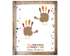 there are two turkeys painted on the wall