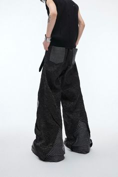 Argue Culture presents these black trousers as part of their Spring/Summer '24 collection Material: 100% polyesteroversized fitunisexthe model is wearing a size X-Large / 179cm (5'9ft) and 58kg (128lbs)Hand wash with water under 40°CNo bleachFlat to dryMeasurements Size Waist Front rise Length Hip S 70 32 109 104 M 74 33 111 108 L 78 33 113 112 XL 82 34 115 116 Black Baggy Wide-leg Cargo Pants, Baggy Black Wide-leg Cargo Pants, Oversized Black Parachute Pants With Pockets, Black Wide-leg Summer Cargo Pants, Black Wide Leg Pants For Spring Streetwear, Black Wide-leg Cargo Pants For Summer, Black Relaxed Fit Wide-leg Cargo Pants, Black Wide Leg Pants With Cargo Pockets For Streetwear, Black Wide Leg Cargo Pants For Streetwear