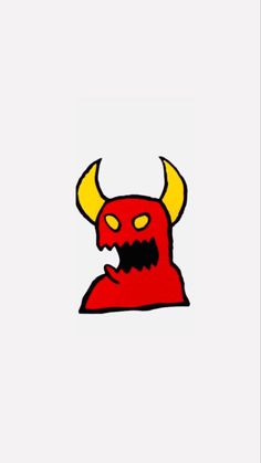 an image of a red demon with yellow horns