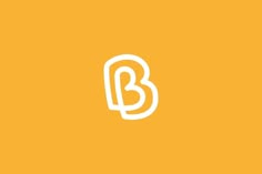 the letter b is made up of two letters, and it appears to be white on an orange background