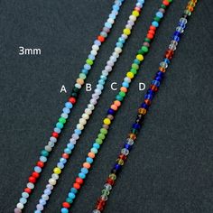 -----------------------------------------------1Line// Acrylic Beads, Necklace Beads, Bracelet BeadsDIY Necklace, DIY Bracele, 3mm/2mm, Jewelry Supplies-----------------------------------------------Material: AcrylicSize: 3mm/2mmColor: RandomQuantity: 3mm=1Line(About 180pcs ) / 1pack                  2mm=1Line(About 190pcs) /  1packCountry of Origin : South Korea---------------------------------------------------★★Related Products★★https://www.etsy.com/shop/4UjewelryShop?section_id=29356303 Colorful Round Beaded Bracelets For Jewelry Making, Colorful Round Beads For Jewelry Making, Minimalist Faceted Round Beads, Minimalist Beaded Chain Bracelets, Faceted Round Beads For Jewelry Making, Bracelet Beads Diy, Diy Collier, Necklace Beads, Clover Charm