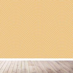 Scallop Wallpaper Repeat Pattern | Mustard - Munks and Me Wallpaper Scallop Wall, Scallop Wallpaper, Childrens Bedroom Wallpaper, Yellow Mushroom, Mushroom Wallpaper, Wallpaper Shelves, Childrens Kitchens, Baby Room Rugs, Kid Desk