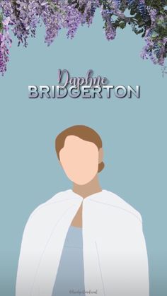 the poster for dapple bridgerton's upcoming show, which features an image of a woman in white