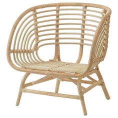 a chair made out of wicker and wood