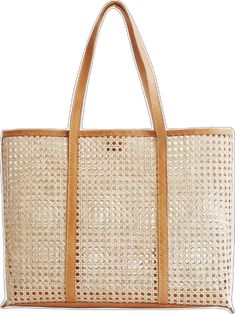 Luxury Open Weave Shoulder Bag, Luxury Open Weave Bag For Everyday Use, Rectangular Straw Bag With Leather Trim, Vacation Bag, Best Designers, Summer Road Trip, Everyday Tote, Beach Tote, Large Bag