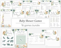 baby shower games with animals and flowers