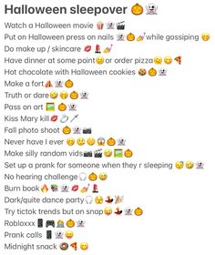 an emoticive text message that reads halloween sleepover, which is filled with smiley faces and other emoticions