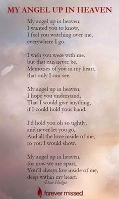 an angel up in heaven poem