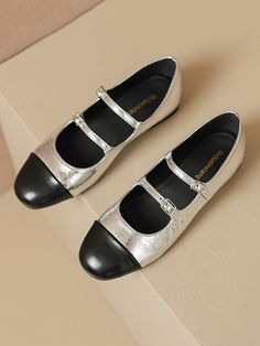 Sku CY-!165998 Material Microfiber , Rubber Feature Round-Toe , Belt Buckle , Split-joint Occasion Casual , Office , Urban , Vintage Seasons Spring , Summer , Autumn Type Flat Shoes , Mary Janes Heels Height Low (1cm-3cm) Color BLACK,SILVER,APRICOT Size 35,36,37,38,39,40,41,42,43 Please consult the size chart we provide for this item's measurements to help you decide which size to buy.Please note: There may be 1-3cm differ due to manual measurement. CMINCH Foot Length Foot Width Foot Girth 35 22 Toe Belt, Mary Janes Heels, Shoes Mary Janes, Mary Jane Shoes Flat, Mary Jane Heels, Mary Jane Flats, Silver Shoes, Casual Office, Chain Bags