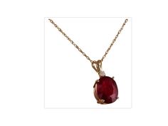 5.55Ct Natural Red Ruby and Diamond 14K Solid Yellow Gold Necklace Amazing looking piece! Stamped: 14K Suggested Replacement Value: $1,600 Natural Oval Cut Ruby Weights: 5.50 Carats Ruby Measures: 12 x 10mm Total Natural Round Diamond weights: 0.05 Carats (H / SI1) Total Chain Length is 18 inches Pendant measures: 22.3 x 9.77mm Total item weight is: 3 grams Disclaimer: all weights, measurements and colors are approximate and may vary slightly from the listed dimensions or as seen in the image. A Formal Red Diamond Necklace With 17 Jewels, Red Diamond Cut Necklace For Formal Occasions, Formal Red Diamond Cut Necklace, Formal Ruby Gemstone Necklace, Red Gemstone Diamond Necklace For Formal Occasions, Formal Ruby Gemstone Necklaces, Formal Red Gemstone Diamond Necklace, Formal Red Gemstone Necklace, Formal Red Diamond Necklace