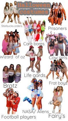 many different types of halloween costumes for women and boys to wear in the holiday season