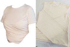 a white t - shirt next to an image of a baby's breast wrap