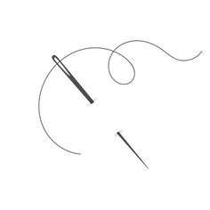 an image of a needle and thread on a white background