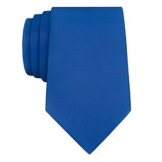 A solid blue tie conveys authority, compassion, and respect for tradition. This classic shade in KT Blue is a wardrobe workhorse, perfect for any formal occasion. Semi-formal Navy Standard Tie, Blue Silk Ties For Semi-formal Occasions, Blue Semi-formal Necktie, Luxury Tailored Blue Ties, Blue Necktie, Neck Gaiters, Small Bows, Kids Pillows, Blue Ties