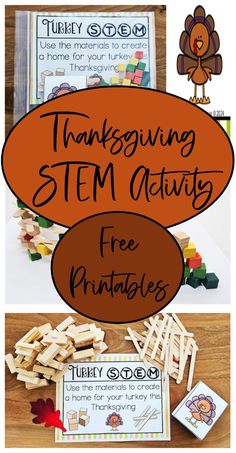 This Thanksgiving add a STEM challenge to your child's learning.  STEM activities are a great way to keep children engaged and learning while being excited about the upcoming holiday. Q Tip Stem Activities, Turkey Learning Activities, Thanksgiving Themed Stem Activities, School Age Thanksgiving Activities, Thanksgiving Teaching Activities, Tk Stem Activities, Turkey Stem Activities Kindergarten, Turkey Stem Challenge, Construction Stem Activities