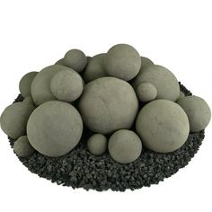 a pile of rocks and gravel on top of each other in the shape of a circle