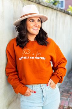 Make a statement and keep it cozy with our Make it Yours™ 'Fall is For' Crewneck Sweatshirt. This stylish bad boy pairs perfectly with both your 'Netflix & Chill' and pumpkin patch adventures! Fill it in with what ever word you want! 🧵 🍂 Here's some fun ideas you can use to #makeityours: Fall Is For Football & Pumpkins, Fall Is For Watching Gilmore Girls, Fall Is For Tigers Football, Fall Is For Pumpkin Patches Fall Game Day Crew Neck Sweatshirt, Cozy Fit Letter Print Sweatshirt For Fall, Fall Streetwear Tops With Lettering, Sporty Text Print Sweatshirt For Fall, Relaxed Fit Sweatshirt For Game Day In Fall, Cozy Fit Top For Fall Streetwear, Fall Sweatshirt With Text Print And Comfortable Fit, Fall College Sweater, Fall Sweatshirt With Letter Print And Comfortable Fit