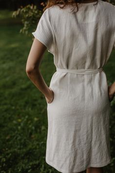 Classy and cute linen wrap dress ROME. Envelope yourself into this beauty (easy closure with a linen belt). Perfect for every occasion! Wear it for a picnic, a special occasion, the beach or a date!• ABOUTROME wrap dress with hidden pocketsMedium-weight linen (approx. 190 gsm)Made from 100% certified European linen (OEKO TEX certified)Stone washed for maximum softnessAvailable in XS, S, M, L, XL, XXLAvailable in 15 colors• SIZES AND COLORS IN THE PICTURES1st model Aistė is 177 cm/5'8" tall and s Linen Belt, Maternity Nightwear, Striped Linen Dress, Espadrilles Men, Linen Wrap Dress, Vegan Store, How To Dress A Bed, Gift Wrap Tags, Summer Linen Dresses