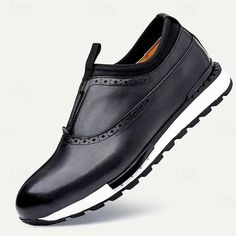 Category:Sneakers; Upper Materials:Leather,Italian Full-Grain Cowhide; Lining Materials:Cowhide; Gender:Men's; Toe Shape:Round Toe; Style:Sporty; Outsole Materials:EVA (Ethylene Vinyl Acetate); Occasion:Office  Career,Athletic; Closure Type:Lace-up; Function:Slip Resistant,Comfortable; Listing Date:01/19/2024; 2024 Trends:Comfort Shoes; Foot Length:null; Foot Width:null Mens Dress Sneakers, Black Brogues, Dress Sneakers, Mens Slip Ons, Loafers Online, Sneakers Online, Green And Black, Formal Shoes, Leather Slip Ons