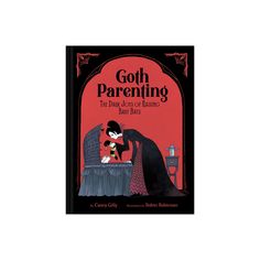 a book cover with an image of a child in bed and the title, goth parenting