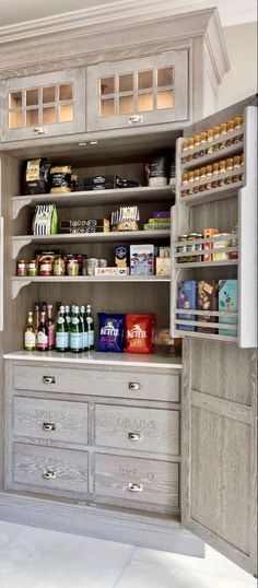 a large pantry with lots of food in it