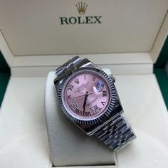 Pink Rolex Watch, Money Mantra, Brand Watches Women, Rolex Watches Women, Fancy Watches, Expensive Jewelry Luxury, Luxe Jewelry, Rolex Watch, Classy Jewelry